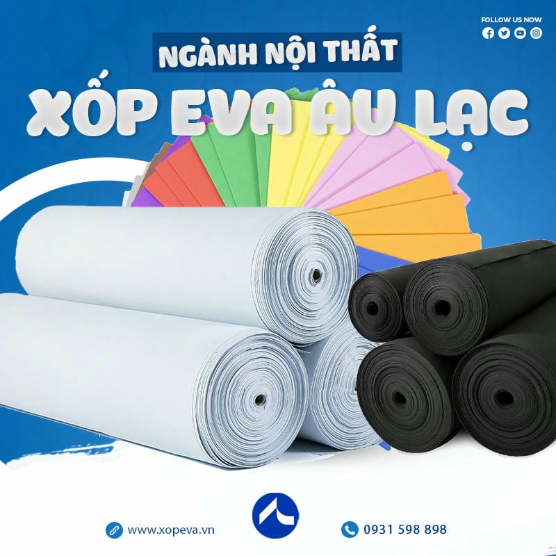 Xốp EVA lót sàn nội thất là vật liệu đàn hồi dùng để tăng êm, giảm